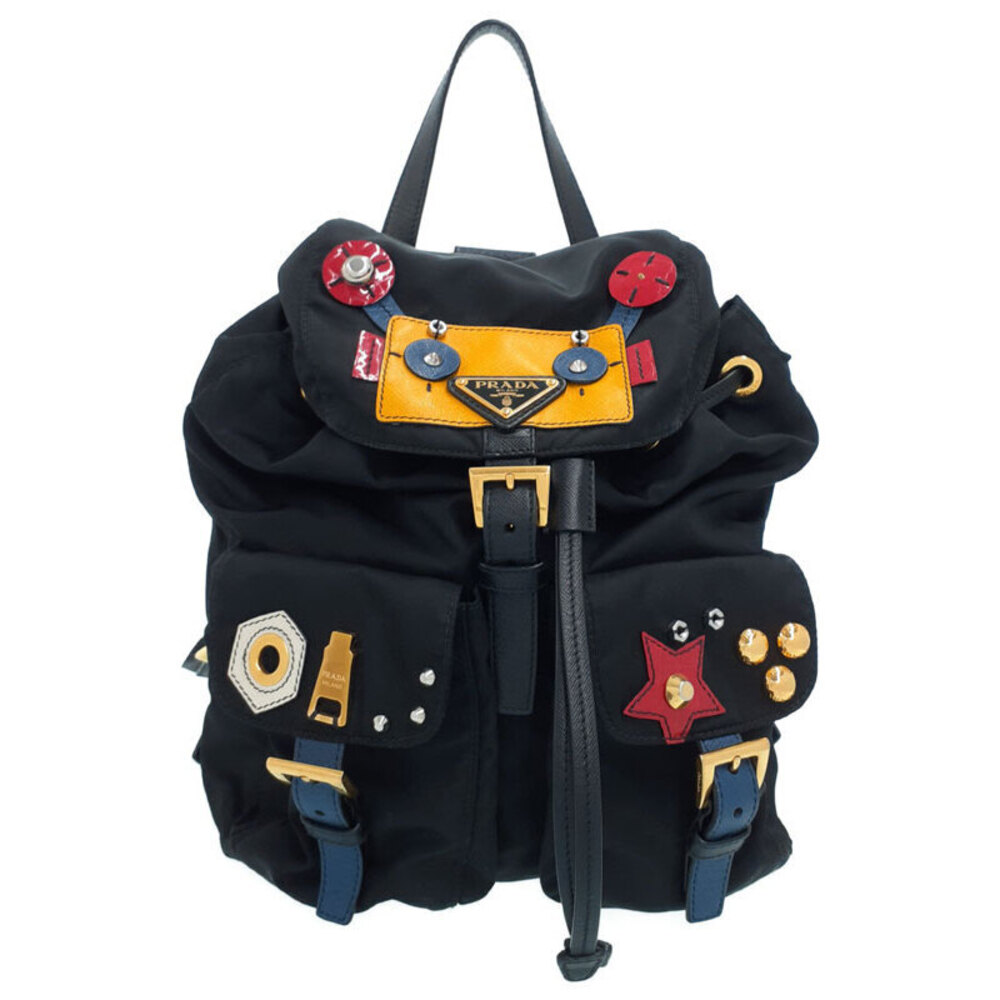 PRADA Robot Backpack Black Robot Embellishments